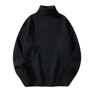 Men's <b>Sweaters</b> <b>Turtleneck</b> Pullover <b>Sweater</b> Knit Drop Shoulder Base Shirt Knitted Shirt Winter Heavyweight Thermal Sweatshirts - Product Image 1