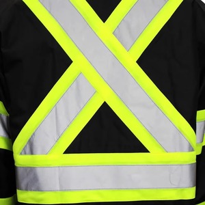 เสื้อโค้ทกันฝนสะท้อนแสงพื้นยาวสีดำปรับแต่งได้ขนาดพิเศษพร้อมโลโก้ตามสั่ง - Product Image 5