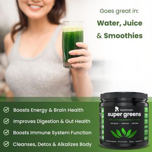 Vitality and Energy Support <b>Smoothie</b> Powder with Berries Greens and Seeds Antioxidant Superfood Blend - Product Image 3