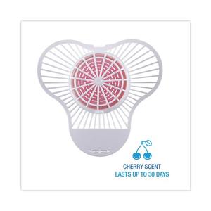 Boardwalk 3 Oz. Cherry Scent Disposable Urinal Screen with Para Deodorizer <b>Block</b> Solid <b>Shape</b> for Bathroom Detergent 12/Box - Product Image 5