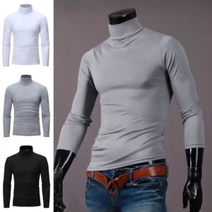 Camiseta de cuello alto para hombre, sudaderas de lavado cómodo, camisa térmica de manga larga - Product Image 6