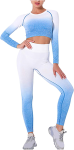 Personnalisé sans couture Athlétique Fitness Workout Wear Pantalon de yoga et soutien-gorge de sport 6 pièces Tenue de yoga Gym Fitness Yoga Ensembles pour femmes - Product Image 5