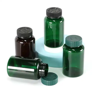 2024 Hot Selling Wholesale 80ml Green PET Wide Mouth Plastic <b>Bottle</b> Lids for Vitamins Pills Candles Capsules <b>Medicine</b> Custom - Product Image 4