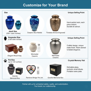 Urne funéraire haut de gamme en aluminium moulé à la main MAAZ COLLECTIONS pour cendres humaines, finition marbre bleu, durable, commémorative, vente en gros - Product Image 5