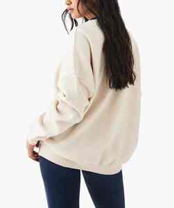 Vente en gros sweat femme anti-boulochage surdimensionné personnalisé DTF imprimé logos respirant sweat teint uni pour femmes - Product Image 5