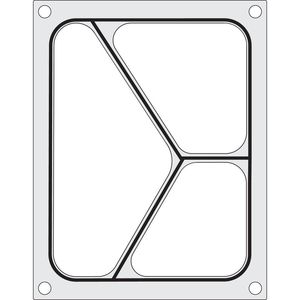 เมทริกซ์ปิดผนึกถาดแบบสามช่องสำหรับเครื่องมือเฉพาะทาง HENDI ขนาด 227x178 มม. - Product Image 1