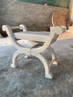 Tabouret rond en os incrusté, fait main, écologique et moderne, pour la décoration d'hôtels, de villas et de maisons