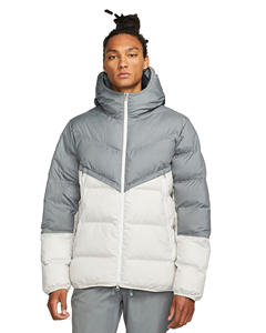 Veste matelassée imperméable de haute qualité logo personnalisé garder au chaud noir fabricant de coupe-vent OEM hiver extérieur hommes avec capuche - Product Image 1