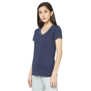 Precio al por mayor cuello en V de moda de las mujeres camisetas de diseño personalizado impreso cómodo elegante Casual Slim Fit camiseta para las mujeres - Product Image 5