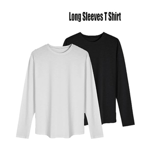 T-shirt à manches longues coupe ample de haute qualité 100% coton Crew Fitness Style décontracté Service OEM pour hommes - Product Image 5