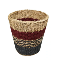 Pots de fleurs et jardinières en jonc de mer et jute, style américain, écologiques, à motif circulaire, paniers de rangement suspendus pour jardin et maison