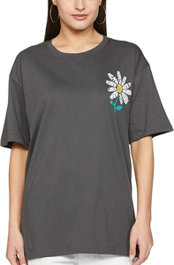 T-shirts oversize pour femmes très vendus, épaules tombantes, manches courtes, imprimé graphique, vêtements décontractés, 240 grammes, 100% coton tricoté - Product Image 5