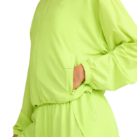 Veste coupe-vent pour femmes, luxe, douce, respirante, légère, résistante à l'eau, 100% nylon, sans couture, fermeture éclair intégrale, col montant, devant