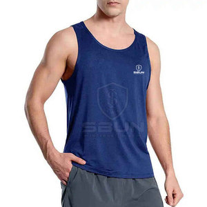 Men Gym <b>Stringer</b> Tank Top Lightweight Sleeveless Workout <b>Vest</b> 100% Polyester Muscle Fit Breathable Quick Dry Eco-Friendly - Product Image 3