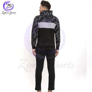 Good Supplier Custom Logo <b>Gym</b> & Outdoor Activewear Comfortable Newest Design Men Printed Regular Fit <b>Hoodie</b> & Track Pants Sets - Product Image 4