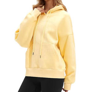 Hoodies surdimensionnés pour femmes, couleur personnalisée, prix bas, prix de gros, nouvelle arrivée - Product Image 2