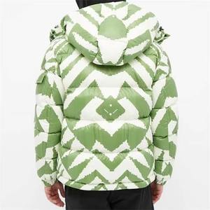 Custom Logo Two-Color Puffer <b>Jacket</b> for <b>Men</b> Winter Jaket Outerwear with Bubble Padded Coat OEM <b>Canvas</b> Fabric Sublimation Coat - Product Image 4