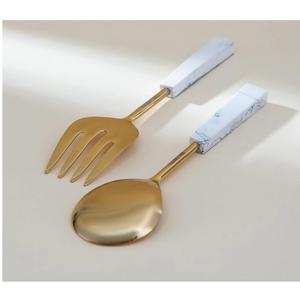 Ensemble de couverts à poignée en résine or PVD au design unique Couverts et vaisselle de mariage durables pour la cuisine ou le restaurant - Product Image 6