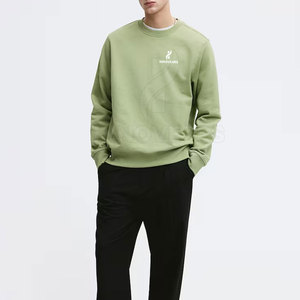 2026 Custom Crew Neck Sweatshirt 100% Cotton Regular Fit Fleece Winter Streetwear Luxury Quick Dry <b>Pullover</b> Hoodie Plain <b>Men's</b> - Product Image 3