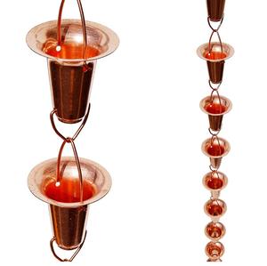 Vente directe d'usine Pluie en métal de style élégant en cuivre pour la décoration ou l'ornement de jardin avec chaîne Rahin de repas de qualité durable - Product Image 2