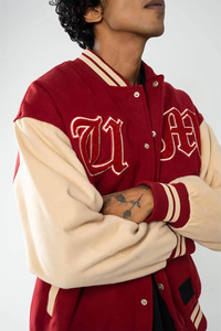 Men's High Quality Wool Baseball <b>Jersey</b> <b>Jacket</b> with Custom Logo 100% Cotton Casual Varsity Sport Letterman Wholesale for Winter - Product Image 3