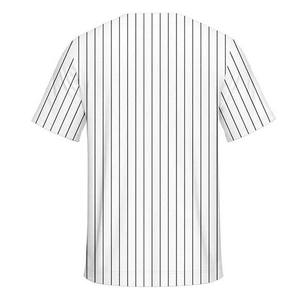Vêtements de baseball et de softball en gros, polyester tendance, design rayé personnalisé par sublimation, maillot de baseball, col en V, vêtements de sport pour adultes - Product Image 2