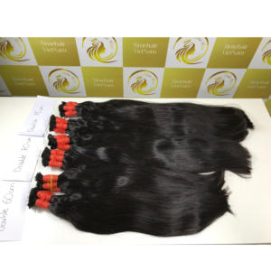 ผมต่อแท้เวียดนามสีดำ 1B คุณภาพสูง แบบตรง ไม่ผ่านการแปรรูป เกล็ดผมเรียงตัว  แบบเทปอิน - Product Image 6