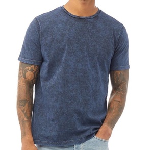 Camiseta lavada con ácido Vintage para hombre con logotipo personalizado 100% algodón desgastado de peso pesado de manga corta estilo formal de gran tamaño - Product Image 1
