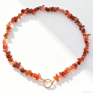 Collar de hebilla OT de perla de forma grande de grava de cristal Natural de Venta caliente - Product Image 2