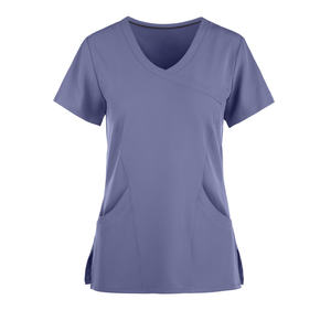 Spa Salon Esthéticienne Uniforme V Cou Haut Ensembles Infirmière Logo Personnalisé Tailles Couleurs Hôpital Médical En Gros En Vrac Bas Prix Gommage Ensemble - Product Image 6