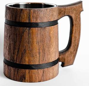 Taza de café con mango de madera duradera para té Espresso, cerveza, agua o leche para oficina o uso en fiestas, vasos de vidrio, Falak World Export - Product Image 1