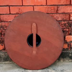 โล่ไวกิ้ง JEXMOO ทำมือ ขนาด 24 นิ้ว ทำจากไม้และเหล็กกล้าคาร์บอนสูง ดีไซน์แบบมีฐานตรงกลาง พร้อมรองรับการปรับแต่งและใช้งานร่วมกันได้ - Product Image 2