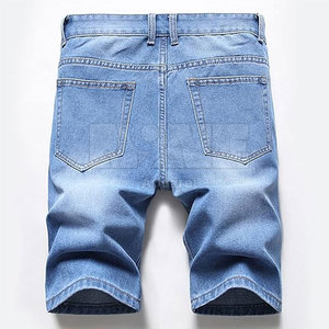 กางเกงยีนส์ขาสั้นแบบลำลองลายพื้นทำเองได้กางเกงยีนส์ขาสั้นผ้าฝ้าย100% เลือกสีได้ตามต้องการ - Product Image 6