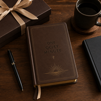 Carnet de prière personnalisé LABON A5 en cuir PU, couverture rigide, carnet chrétien, planificateur de gratitude et de réflexion quotidienne sur les Écritures pour 365 jours
