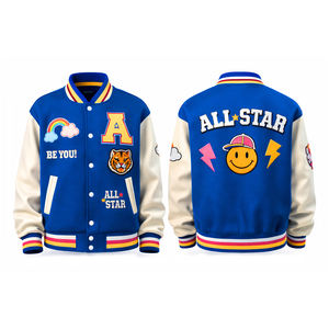 Chaqueta Bomber Varsity Personalizada con Bordado, Camuflaje y Parches, para Hombre y Mujer, Resistente al Viento e Impermeable, para Invierno, OEM ODM - Product Image 1