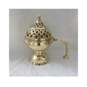 Nouveau Antique Vintage en laiton brûleur d'encens à la main brûleur d'encens en gros décor à la maison porte-encens métal laiton brûleur de parfum - Product Image 1