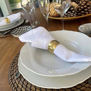 Vintage Metal Christmas Tree Printed <b>Wreath</b> Napkin <b>Ring</b> for Holiday Christmas Party Dinner Table Decoration - Product Image 5