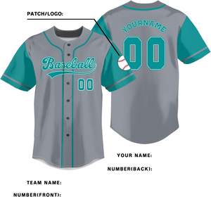 Maillots de baseball personnalisés de haute qualité avec un design respirant Nom et numéro personnalisés Options de taille plus Prix très raisonnables - Product Image 1