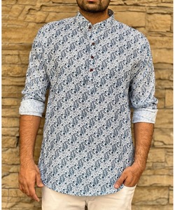 Elegante Punjabi AchkanBandhgalaSherwaniKurta para hombres en tela de invierno Pathani con la última cadena de botones en el cuello y algodón - Product Image 6
