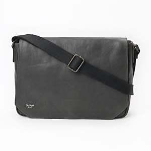 Sac de messager en cuir véritable noir Style Vintage à la mode rabat magnétique Logo personnalisé lettre décoration avec polyester - Product Image 5