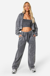 Ensemble de survêtement décontracté pour femme en deux pièces avec logo personnalisé, écologique, d'hiver, à capuche, respirant, sweat-shirt et pantalon de survêtement - Product Image 6