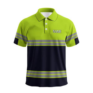 เสื้อโปโลสะท้อนแสงสำหรับผู้ชาย ขายดี รับทำโลโก้ สีตามสั่ง รับผลิตแบบ OEM/ODM เสื้อโปโลทำงานเพื่อความปลอดภัย - Product Image 3