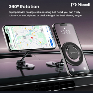 Support de téléphone magnétique pliable et flexible en alliage avec chargeur sans fil pour le bureau et le tableau de bord de la voiture. - Product Image 5