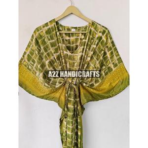 ชุดคลุมยาวถึงเข่าผ้าไหมยาวถึงเข่าชุดคลุมชายหาดพิมพ์ลายดอกไม้ชุดเดรสผู้หญิงลายดอกไม้แนวธรรมชาติฟรีไซส์ - Product Image 2