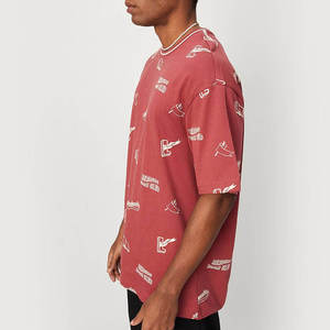 Camiseta de algodón 100% para hombre, camisetas holgadas con estampado de hombros caídos, ropa de calle de alta calidad, camisetas ligeras de gran tamaño para hombre - Product Image 3