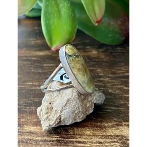 Scott Skeets Fine Jewelry Tibetan Turquoise & Sterling <b>Silver</b> <b>Statement</b> <b>Ring</b> Size 7.25 Everyday Wear IGI Certified - Product Image 3