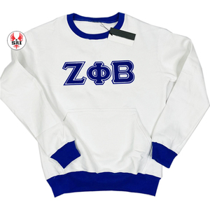 Jersey de estilo griego, sudaderas de lana de peso pesado para hombres, 100% algodón Zeta Blue Hip Hop Cotton Autum Sorority Beta sudadera - Product Image 6