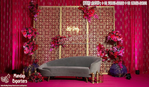 Decoración de Jaula Metálica para Escenario de Boda, Compre Soportes Metálicos para Fondo de Escenario de Boda, Decoración de Escenario de Boda Gloriosa, Paneles Metálicos - Product Image 3