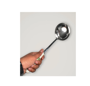 Juego de cucharas para servir sopa de acero inoxidable para restaurante con plato, cuchara para Buffet, cuchara para servir para tamaño mediano - Product Image 3