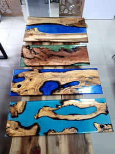 Mesa de Madera y Resina Epoxi para Hogar u Hotel, Diseño Único, Mesa de Resina Epoxi para Muebles, Diseño de Mesa de Resina Epoxi de Súper Calidad - Product Image 5